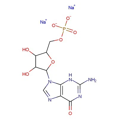 1 tona 5550-12-9 Guanozyno-5′-fosforan disodowy C10H12N5Na2O8P